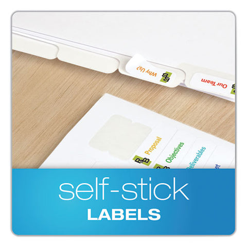 Custom Label Tab Dividers With Self-adhesive Tab Labels, 8-tab, 11 X 8.5, White, 25 Sets