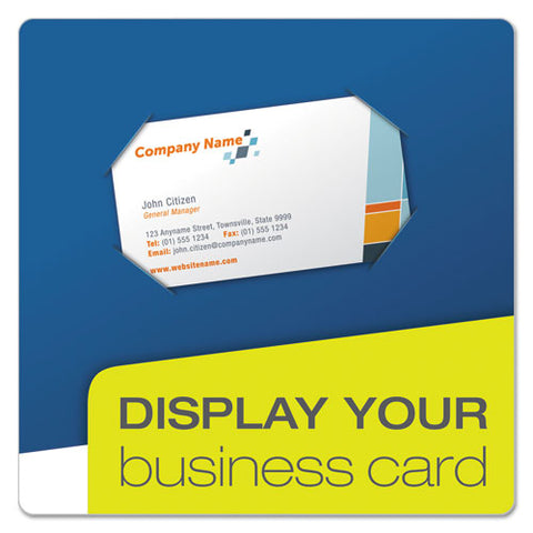 High Gloss Laminated Paperboard Folder, 100-sheet Capacity, Blue, 25-box