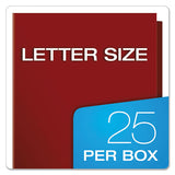 High Gloss Laminated Paperboard Folder, 100-sheet Capacity, Crimson, 25-box