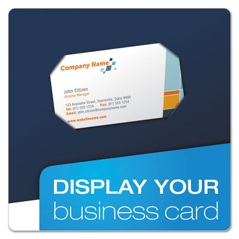 High Gloss Laminated Paperboard Folder, 100-sheet Capacity, Navy, 25-box