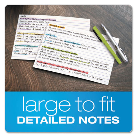 Ruled Index Cards, 5 X 8, White, 100-pack