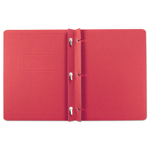 Report Cover, 3 Fasteners, Panel And Border Cover, Letter, Red, 25-box