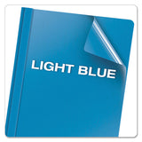 Clear Front Report Cover, 3 Fasteners, Letter, 1-2" Capacity, Blue, 25-box