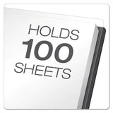 Clear Front Report Cover, 3 Fasteners, Letter, 1-2" Capacity, Black, 25-box