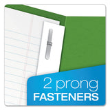 Twin-pocket Folders With 3 Fasteners, Letter, 1-2" Capacity, Green, 25-box