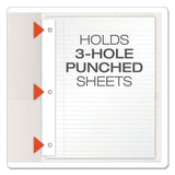 Twin-pocket Folders With 3 Fasteners, Letter, 1-2" Capacity, White, 25-box