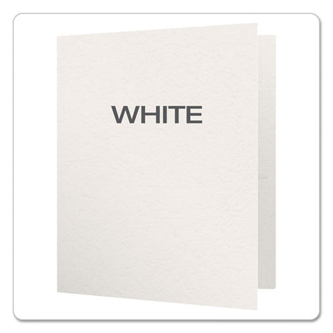 Twin-pocket Folders With 3 Fasteners, Letter, 1-2" Capacity, White, 25-box