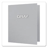 Twin-pocket Folders With 3 Fasteners, Letter, 1-2" Capacity, Gray, 25-box