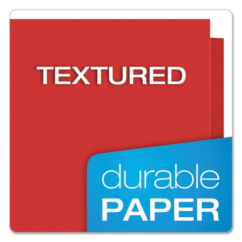 Twin-pocket Folders With 3 Fasteners, Letter, 1-2" Capacity, Red, 25-box