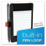 At Hand Note Card Case, 25 Capacity, 3 3-4d X 5 1-2w, Black