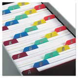 Durable Poly A-z Card Guides, 1-5-cut Top Tab, A To Z, 3 X 5, Assorted Colors, 25-set