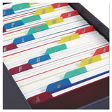 Durable Poly A-z Card Guides, 1-5-cut Top Tab, A To Z, 4 X 6, Assorted Colors, 25-set