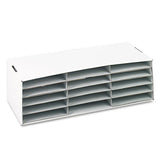Classroom Keepers Letter-size Construction Paper Sorter-storage Box, 15 Sections, 29 1-4" X 12 7-8" X 9 3-8", White