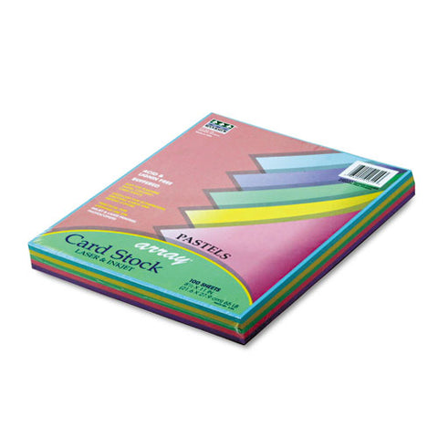 Array Card Stock, 65lb, 8.5 X 11, Assorted Pastel Colors, 100-pack