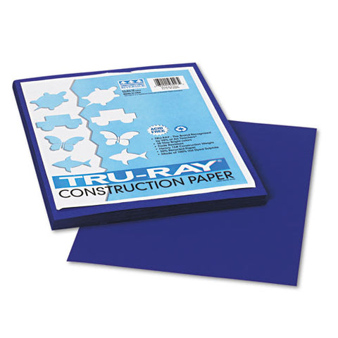 Tru-ray Construction Paper, 76lb, 9 X 12, Royal Blue, 50-pack