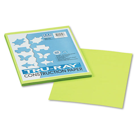 Tru-ray Construction Paper, 76lb, 9 X 12, Brilliant Lime, 50-pack