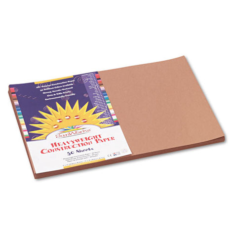 Construction Paper, 58lb, 12 X 18, Light Brown, 50-pack