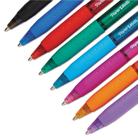 Inkjoy 300 Rt Retractable Ballpoint Pen, 1mm, Assorted Ink-barrel, 8-pack