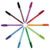 Inkjoy 100 Stick Ballpoint Pen, Medium 1mm, Blue Ink-barrel, Dozen