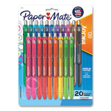 Inkjoy Retractable Gel Pen, Medium 0.7mm, Assorted Ink-barrel, 20-pack