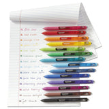 Inkjoy Retractable Gel Pen, Medium 0.7mm, Assorted Ink-barrel, 20-pack