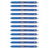 Inkjoy Retractable Gel Pen, Micro 0.5mm, Blue Ink-barrel, Dozen