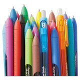Inkjoy Retractable Gel Pen, Medium 0.7mm, Black Ink-barrel, 36-pack