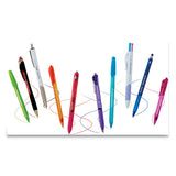 Inkjoy 50st Stick Ballpoint Pen, Medium 1mm, Black Ink, Clear Barrel, Dozen