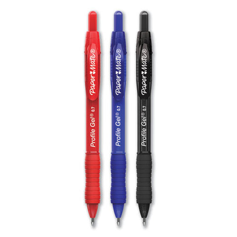 Profile Retractable Gel Pen, Medium 0.7 Mm, Assorted Ink-barrel, 36-set