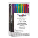 Write Bros Mechanical Pencil, 0.7 Mm, Hb (#2), Black Lead, Black Barrel With Assorted Clip Colors, 24-pack