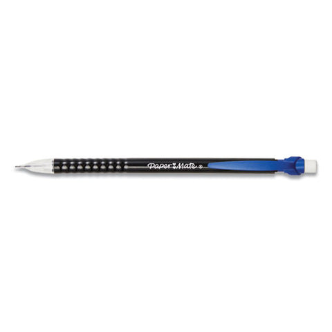 Write Bros Mechanical Pencil, 0.7 Mm, Hb (#2), Black Lead, Black Barrel With Assorted Clip Colors, 24-pack