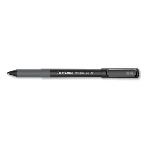Write Bros. Grip Ballpoint Pen, Medium, 1 Mm, Black Ink-barrel, Dozen