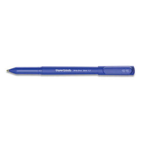 Write Bros. Ballpoint Pen, Bold 1.2 Mm, Blue Ink-barrel, Dozen