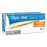 Sharpwriter Mechanical Pencil, 0.7 Mm, Hb (#2.5), Black Lead, Classic Yellow Barrel, Dozen