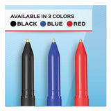 Write Bros. Stick Ballpoint Pen, Medium 1mm, Blue Ink-barrel, Dozen