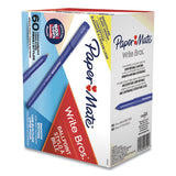 Write Bros. Stick Ballpoint Pen Value Pack, Medium 1mm, Blue Ink-barrel, 60-pack