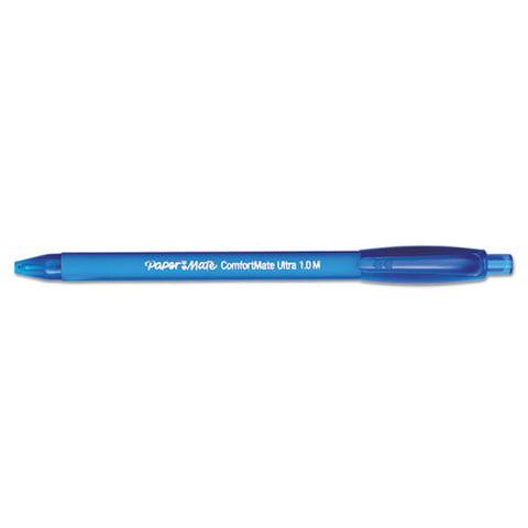 Comfortmate Ultra Retractable Ballpoint Pen, 1mm, Blue Ink-barrel, Dozen