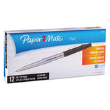 Flair Felt Tip Stick Porous Point Marker Pen, 0.4mm, Black Ink-barrel, Dozen