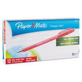 Flexgrip Ultra Stick Ballpoint Pen, Medium 1mm, Red Ink-barrel, Dozen