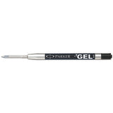 Refill For Parker Retractable Gel Ink Roller Ball Pens, Medium Point, Black Ink, 2-pack