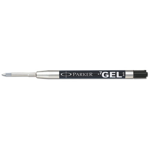 Refill For Parker Retractable Gel Ink Roller Ball Pens, Medium Point, Black Ink, 2-pack