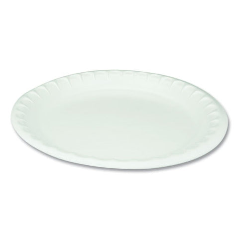 Unlaminated Foam Dinnerware, Plate, 10.25" Diameter, White, 540-carton