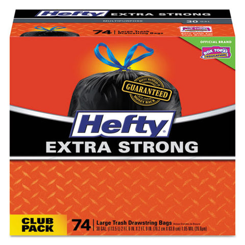 Ultra Strong Tall Kitchen And Trash Bags, 30 Gal, 1.1 Mil, 30" X 33", Black, 222-carton