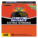 Ultra Strong Tall Kitchen And Trash Bags, 30 Gal, 1.1 Mil, 30" X 33", Black, 74-box