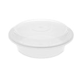 Newspring Versatainer Microwavable Containers,  24 Oz, 7 X 7 X 2.38, White/clear, Plastic, 150/carton