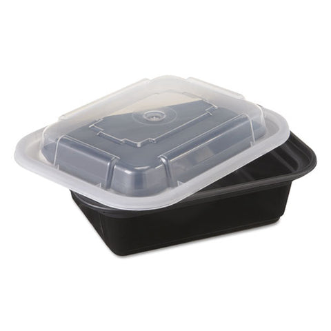 Versatainers, 12 Oz, 4.5 X 5.5 X 1.75, Black-clear, 150-carton