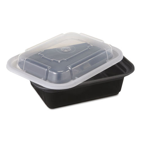 Versatainers, 12 Oz, 4.5 X 5.5 X 1.75, Black-clear, 150-carton