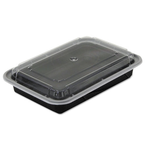 Versatainers, 28 Oz, 7.25 X 5 X 1.5, Black Base-clear Lid, 150-carton