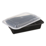 Versatainers, 38 Oz, 6 X 8.5 X 2, Black-clear, 150-carton