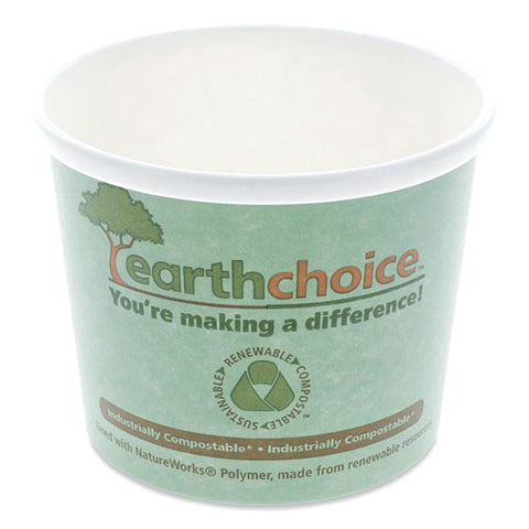 Earthchoice Compostable Container, Medium Soup, 12 Oz, 3.63" Diameter X 3.63"h, Teal, 500-carton